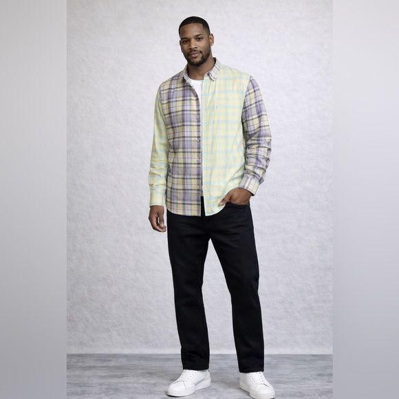 Black Straight-Leg True Religion Jeans with Contrasting Stitching